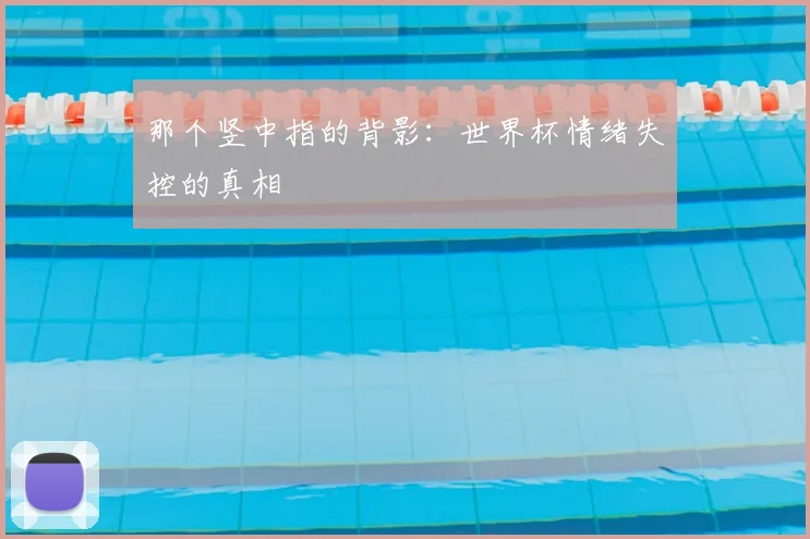 那个竖中指的背影：世界杯情绪失控的真相